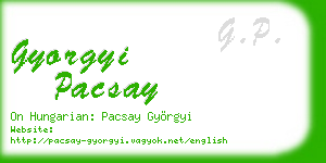 gyorgyi pacsay business card