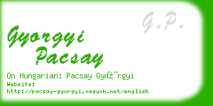 gyorgyi pacsay business card